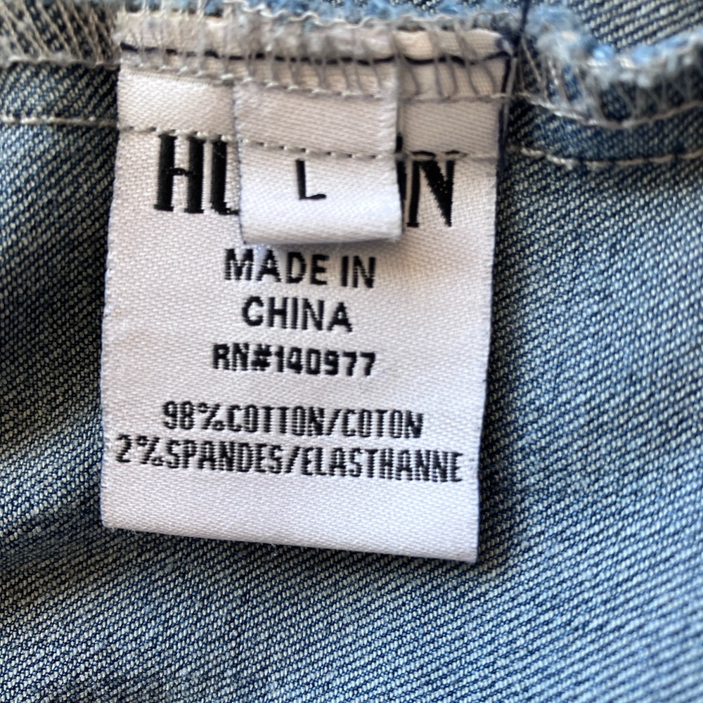 Hudson Denim Jacket Women’s Large Blue Jean Jacket Stretch - Picture 3 of 13